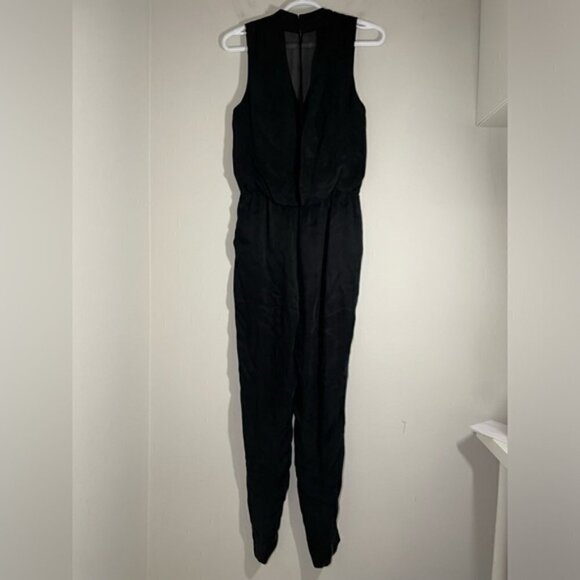 Rebecca Taylor Black Silk Sleeveless Jumpsuit size 2 - Picture 6 of 8